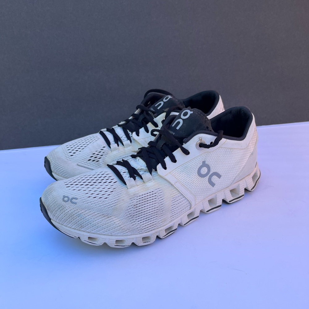On Running Athletic Shoes in White and Black